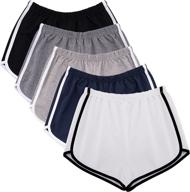 🩳 5 pack women's cotton sports shorts - ideal for yoga, running, and summer athletics logo