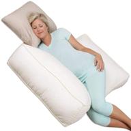 ivory leachco body double adjustable maternity pillow set: enhanced comfort and support logo