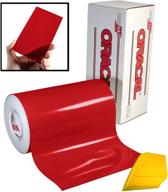 🔴 2-pack oracal 8300 transparent red colored window tinting vinyl rolls (12"x24") - ideal for cricut, silhouette, and cameo - includes hard yellow detailer squeegee logo