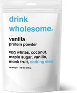 wholesome vanilla dairy free protein powder - 100% real food ingredients logo