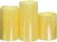 🕯️ glow candles – color-changing flameless led pillar candles, set of 3 battery-operated with remote (real wax) логотип