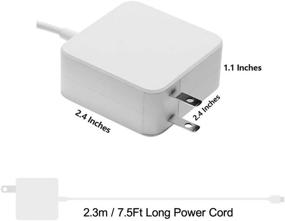 img 2 attached to Highly Compatible 7.5Ft USB-C Charger for HP 🔌 Chromebook 14-ca051wm - Type C Laptop Power Cord Adapter (White)