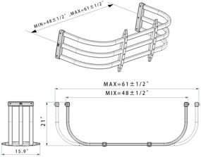 img 3 attached to Универсальное удлинение грузового отсека Moab для Toyota Tacoma и Jeep Gladiator, регулируемое продление для маленьких пикапов - регулируемая ширина 48-61 дюймов.