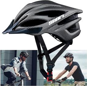 img 3 attached to 🚴 Ultralight Adult Bicycle Helmet with Detachable Visor & Rear Light - L Size, ideal for Commuters