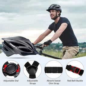 img 2 attached to 🚴 Ultralight Adult Bicycle Helmet with Detachable Visor & Rear Light - L Size, ideal for Commuters