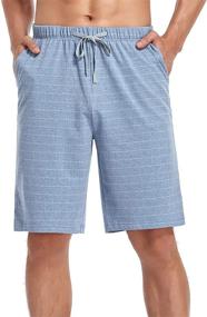 img 4 attached to 🩳 Cotton Lightweight Shorts with Pockets for Men by COLORFULLEAF