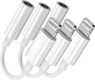 [apple mfi certified] 3 pack lightning to 3.5 mm headphone jack adapter by belcompany - iphone aux audio adapter for iphone 12/12 pro/11/xs/xr/x/8 7/ipad - compatible with all ios systems logo
