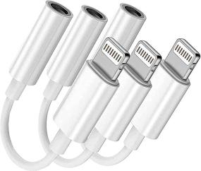img 1 attached to [Apple MFi Certified] 3 Pack Lightning to 3.5 mm Headphone Jack Adapter by Belcompany - iPhone Aux Audio Adapter for iPhone 12/12 Pro/11/XS/XR/X/8 7/iPad - Compatible with All iOS Systems