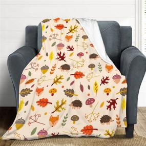 img 3 attached to Hedgehog Mushroom Blankets Lightweight 50X60Inch