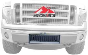img 4 attached to 🔘 Powder Coated Black Stainless Steel Bumper Grille Insert for 2009-2014 Ford F-150 - M2M #100-280-1