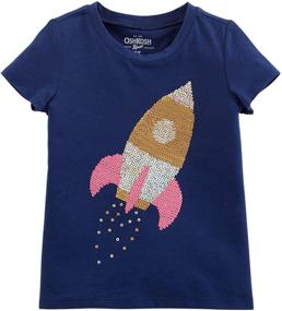 img 1 attached to 🚀 Sparkling Style for Little Fashionistas: Kosh Girls Toddler Sequin Rocket Girls' Clothing