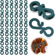 🎄 pack of 150 christmas mini gutter hang hooks - s shaped plastic hanging hooks, waterproof clip hooks for outdoor decorative christmas lights (green) logo