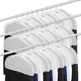 img 3 attached to 👗 10 Pack of Pekox Storage Travel Shoulder Covers (24x11x2 inches) for Clothes Clothing, Dust Cover Bags, Dress Bag Hanging Garment Bag for US customers