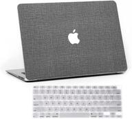 👍 suscadm skin decals stickers for macbook air 13 inch case, 2020 release a2337 a2179, gray02 nano leather anti-scratch shell case sticker & keyboard cover logo