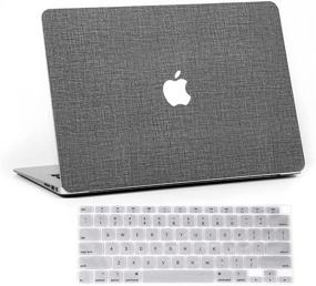 img 4 attached to 👍 SUSCADM Skin Decals Stickers for MacBook Air 13 inch Case, 2020 Release A2337 A2179, Gray02 Nano Leather Anti-Scratch Shell Case Sticker & Keyboard Cover