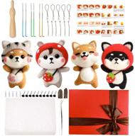 🧵 beginner-friendly needle felting kit with colorful needles and instructions - perfect for christmas, children's day, and festive crafts logo