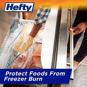 img 1 attached to 🔒 Hefty Slider Freezer Storage Bags - Gallon Size (56 Count): Ultimate Solution for Safe Food Preservation