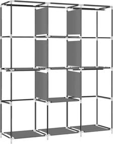 img 1 attached to YOUUD Portable Wardrobe Closet Clothes Storage Organizer - Gray