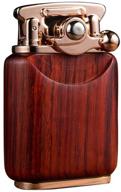 🔥 kywa oil lighter soft flame rocker arm lighter: premium wooden kerosene lighter for men logo