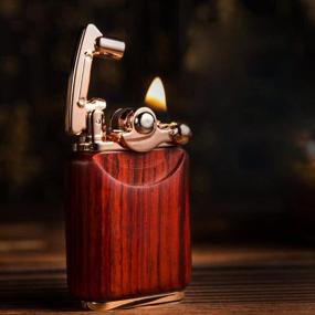 img 3 attached to 🔥 Kywa Oil Lighter Soft Flame Rocker Arm Lighter: Premium Wooden Kerosene Lighter for Men