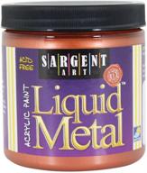 sargent art 22-1194 liquid metal acrylic paint, copper - premium 8-ounce metallic paint for stunning artwork logo