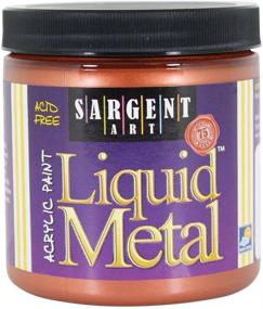 img 3 attached to Sargent Art 22-1194 Liquid Metal Acrylic Paint, Copper - Premium 8-Ounce Metallic Paint for Stunning Artwork