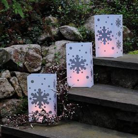 img 2 attached to ❄️ Lumabase 32712 Snowflake Plastic Lantern: Illuminate the Season in Style!
