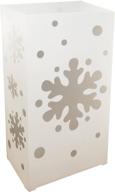 ❄️ lumabase 32712 snowflake plastic lantern: illuminate the season in style! logo