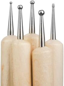 img 3 attached to 🏞️ Wooden Ball Stylus Dotting Tools Set for Clay Sculpting, Embossing, and Modeling - Valar Dohaeris Pattern