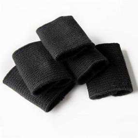 img 3 attached to 🏀 GranVela Professional Finger Sleeves Set - 10PCS Nylon Finger Protectors for Basketball, Volleyball, Tennis, Badminton and More (Black)