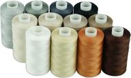 🧵 simthread 12 multi colors all-purpose cotton quilting thread 50s/3 - 550 yards each (neutral colors) | ideal for piecing, sewing, and more logo