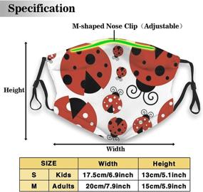 img 3 attached to Ladybug Cartoon Pollution Washable Adjustable