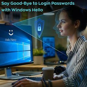 img 3 attached to 🔒 Windows 10 Compatible wo-we Anti-Hacking Webcam: Instant Login, Face Recognition, Private Mode, 1080P Business IR Cam with Dual Microphones for Online Conference