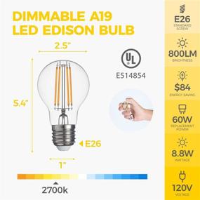 img 3 attached to OmiBrite Dimmable Equivalent Decorative UL Listed