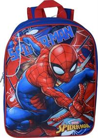 img 3 attached to Marvel Spiderman School Backpack in Vibrant 🕷️ Red and Blue: Perfect for Young Superhero Fans!