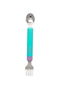 img 2 attached to 🍽️ melii Spork On The Go - Travel Utensils for Babies and Toddlers - Detachable Fork and Spoon with Carrying Case in Blue & Purple: Convenient Mealtime Solution