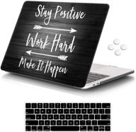 👍 icasso macbook pro 13 inch case 2016-2020 release - stay positive: plastic hard shell case with keyboard cover for a2338m1/a2159/a1989/a1706/a1708 macbook pro 13&#34; logo