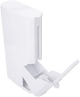 🚽 compact 0.8 gallon bathroom trash can with lid and toilet brush - sleek white abs plastic design for home or hotel - space saving multifunctional storage and cleaning set, 9.8 x 3.9 x 17.6 inch logo