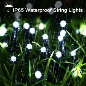 img 2 attached to 🎄 Lyhope Christmas Lights: 200 LED 8 Modes Battery Operated Fairy String Lights (Cool White) - Waterproof, Outdoor & Indoor Use