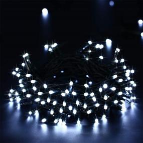 img 3 attached to 🎄 Lyhope Christmas Lights: 200 LED 8 Modes Battery Operated Fairy String Lights (Cool White) - Waterproof, Outdoor & Indoor Use