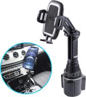 apexmount adjustable cup mount: longest telescopic arm cell phone holder for car, compatible with iphone, samsung, and all smartphones logo