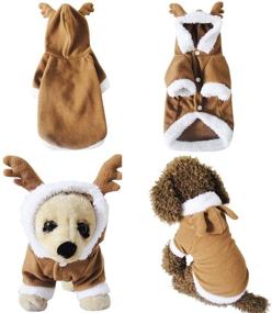 img 2 attached to 🐶 Yoption Puppy Dog Pet Christmas Costume: Cozy Outwear Coat Apparel Hoodie