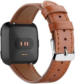 img 3 attached to Лютики BOTNUW из кожи, совместимые с лентами для Fitbit Versa 2 и носимой технологией