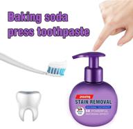 🦷 fluoride-free natural baking soda toothpaste with stain removing and strengthening power (purple) logo