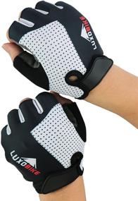 img 2 attached to LuxoBike Cycling Gloves: Anti-Slip Shock 🚴 Absorbing Padded Breathable Bike Gloves for Men/Women