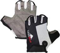 luxobike cycling gloves: anti-slip shock 🚴 absorbing padded breathable bike gloves for men/women logo