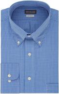 👔 stylish van heusen regular gingham periwinkle men's shirts: a versatile addition to your wardrobe logo