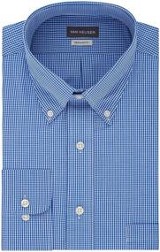 img 4 attached to 👔 Stylish Van Heusen Regular Gingham Periwinkle Men's Shirts: A Versatile Addition to your Wardrobe