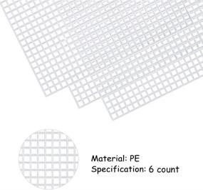 img 2 attached to 30-Pack of 6-Count Plastic Mesh Canvas Sheets for Embroidery, Acrylic Yarn Crafting, Knitting, and Crochet Projects (10.6cm X 10.6cm)