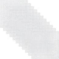30-pack of 6-count plastic mesh canvas sheets for embroidery, acrylic yarn crafting, knitting, and crochet projects (10.6cm x 10.6cm) logo